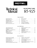 Rotel RT-925 - Technical manual 